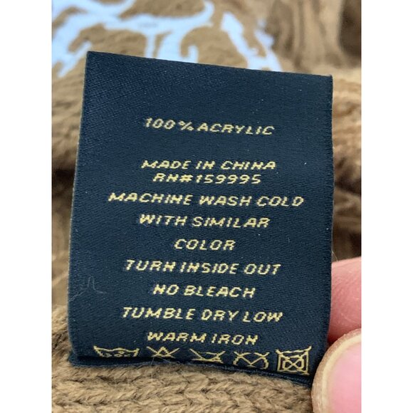 Rare Kleep Mens Small Shaggy Pullover Sweater Embroider FRESH spelled out 7547 - Picture 10 of 10